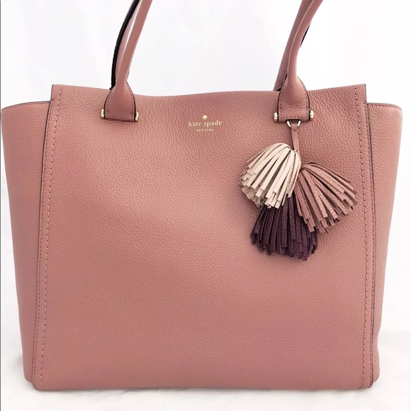 🌺Kate spade Palmer street Malika Tote Pink tassel - Picture 4 of 7